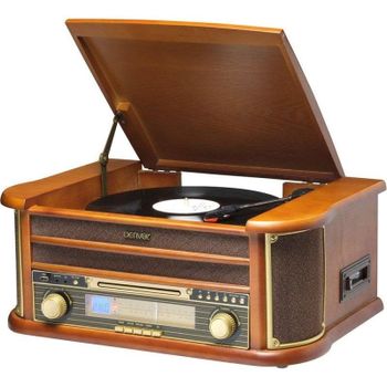 Tocadiscos Denver MCR-50MK3 5 W RMS AUX USB CD Cassette MP3 Madera
