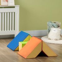 juego de 5 bloques de espuma para ninos 12-36 meses multicolor homcom