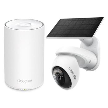 Pack TP-Link DECO X10-4G 1 Nodo 1500Mbps + Cámara IP TC92 Kit 4K Visión Nocturna Exterior