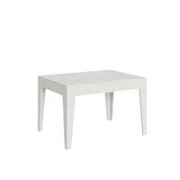 mesa extensible 90x120180 cm efecto madera blanco espatulado