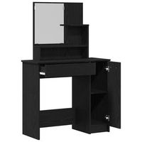 mesa de tocador  mesa de maquillaje con cajon roble negro 865 x 35 x 136 cm