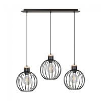 regleta de techo antilla negro 3 luces