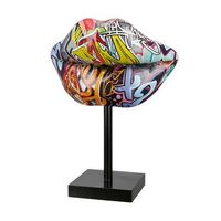 casablanca by gilde estatuilla decorativa escultura kiss street art h 26 cm