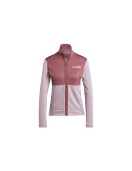 Chaqueta de Montaña Adidas Terrex Multi Light Fleece Full Zip Mujer Lila/Borgoña