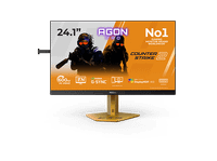 monitor gaming - aoc cs24a 241 full-hd 610 hz 05 ms tn twisted nematic altura ajustable adaptive sync y g-sync compatible negronaranja