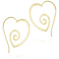 jorge revilla pendientes pendientes corazon de plata de ley con bano de oro 18k para mujer