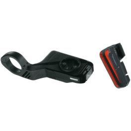 Moon Juego De Luces Delantera Mx 2.4g Con Soporte Para Garmin/wahoo Trasera Cerberus 2.4g Usb Negro