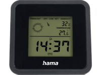 estacion meteorologica - hama 00185890 termometro e higrometro borneo digital para interiores negro