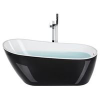 banera de acrilico negro plateado blanco 170 cm independiente bordes solarte