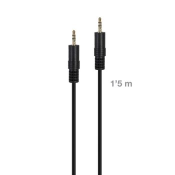 Cable de audio Fonestar JACK-MM-1-5 3,5 mm macho a macho 1,5 m negro
