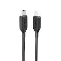 anker cable de nylon de usb-c a lightning 18m negro