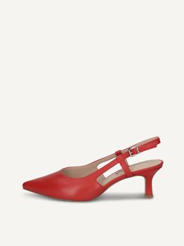 CAPRICE sling pumps, red, made of Leather with Queenie, Size 36
