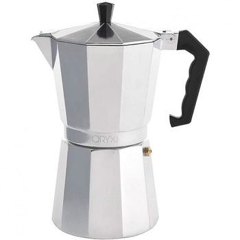 Oryx Classic Cafetera Italiana 9 Tazas Plata
