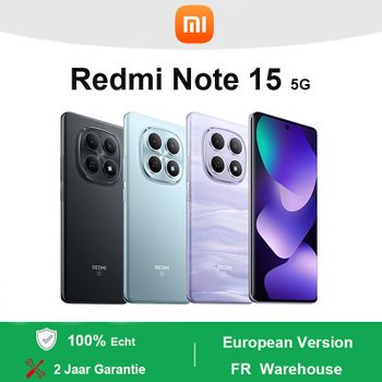 Xiaomi Redmi Note 15 5G 8GB 256GB Smartphone Snapdragon ®   Cámara principal de 6ª generación 3 de 108 MP   Tamaño de pantalla: 6.77'' 120Hz   Capacidad de batería: 5520 mAh (típica)