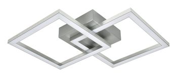 Aloysia - plafón de metal, color gris, 33 cm, máx. 24 w