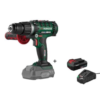 Parkside - Taladro atornillador de percusión inalámbrico 20 V PSBSA20 con 2 velocidades, 45 Nm y lámpara LED para bricolaje