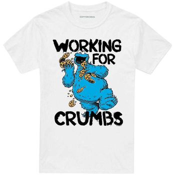 Sesame Street Camiseta Working For Crumbs para mujer