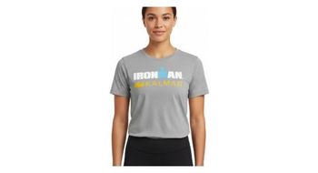 Camiseta gris de manga corta para mujer ironman kalmar