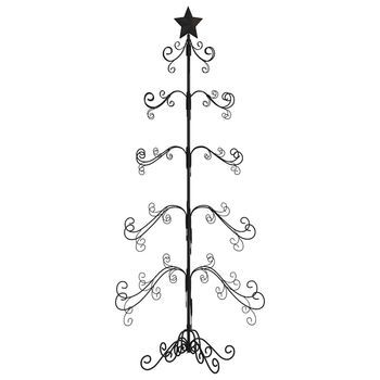 Árbol De Navidad Para Decoración Metal Negro 150 Cm Vidaxl