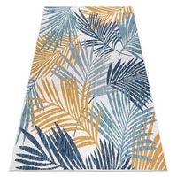 alfombra sisal cooper hojas de palma tropical 22258 crudo  azul oscu 160x220 cm