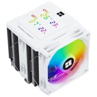 refrigeracion aire thermalright socket universal doble torre 120mm peerless assassin 120 digital argb blanca pantalla digital