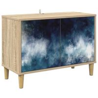 mueble de tv raalte 69 x 33 x 50 cm sonoma madera de ingenieria vidaxl