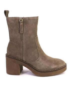 de KELARA K31267 BOTINES DE MUJER ANTE SERRAJE TAUPE