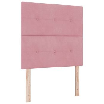 Cabecero Rosa 80 Cm Terciopelo Vidaxl