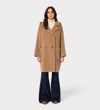 Weekend Max Mara para mujer. 2625016052650 Abrigo Tropico marrón (36), Beige, Casual, Lana, Clásico