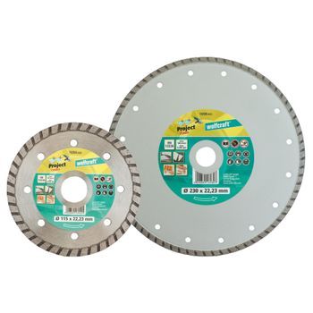 1 Disco De Corte Diamantado Para Amoladora Angular 7mm Wolfcraft Ø 115 X 22,2 Mm