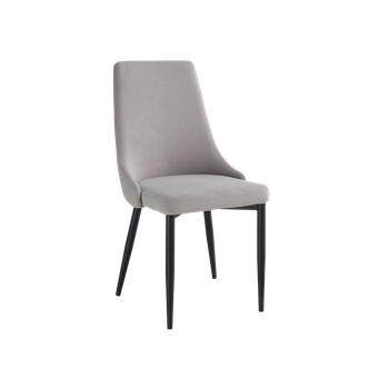 Set De 4 Sillas De Comedor Tapizadas Agnes Gris