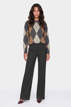 pantalón de pierna recta de franela lead 46