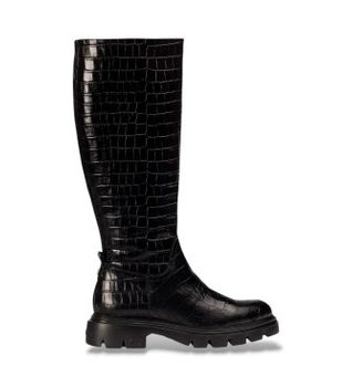 Wonders para mujer. A-4304_5634_5792 Botas Efecto Craquelado Negro (39), 1 a 3cm, Cremallera, Casual