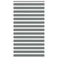 estor cebra gris oscuro tejido ancho 1309 cm poliester vidaxl