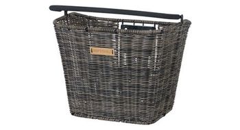Basil bremen rattan look kf cesta delantera de bicicleta marron oscuro