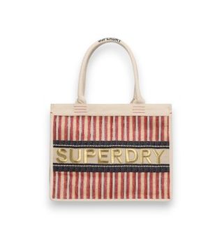 Superdry para mujer. W9110411A Bolso tote Luxe rojo (OSFA), Casual, Yute