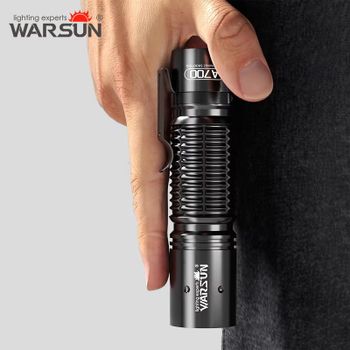 Linterna WARSUN A700, Linterna de Emergencia Recargable Tipo C, Linterna Portátil Pequeña, Lámpara de Mano de Largo Alcance, Luz de Camping de 800 Lúmenes