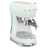 cafetera manual smeg ecf02 11l 15 bar verde thermoblock vaporizador leche