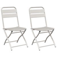 sillas de jardin plegables 2 uds beige 42x52x82 cm acero con revestimiento en polvo cfw230627