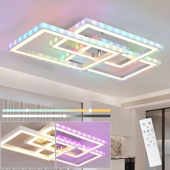 Lámpara De Techo Led Rgb Con Control Remoto Y Regulable Para Dormitorio Zmh