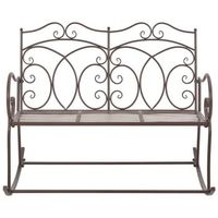 banco de jardin  banco de exterior  silla de jardin metal marron envejecido 104 cm