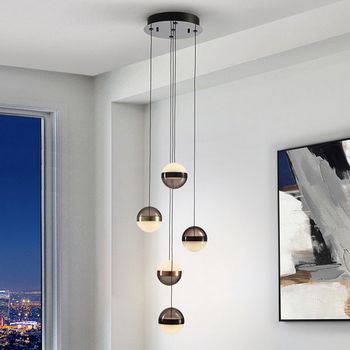 Lámpara colgante led orbes (5x7.2w)