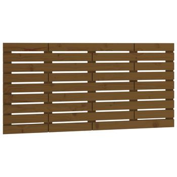 Cabecero Cama Pared Madera Maciza Pino Marrón Miel 126x3x63 Cm Vidaxl