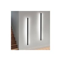 aplique led de pared para interior 100 cm metal negro 32 w - iluminacion moderna para salon y cocina zmh