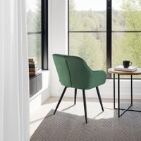 4 sillas de comedor efecto terciopelo 58 x 62 x 82 cm verdenegro