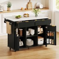 isla de cocina con ruedas encimera abatible extensible y almacenaje 143 x 45 x 895 cm