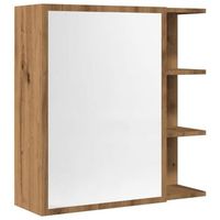 armario espejo bano roble roble artisan 625x205x64 cm vidaxl