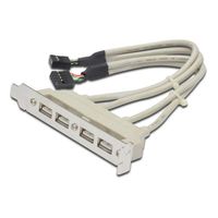 digitus bracket conexion usb 2x10pin a 4xah a placa base gris