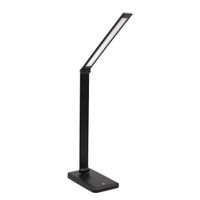 fabrilamp flexo decada negro 7w 525lm 6000k reg en 3 intensidades tactil plegable gira 180 60x11x19cm