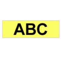 cinta para impresora de etiquetas brother gloss laminated 24mm blackyellow tz 8 m